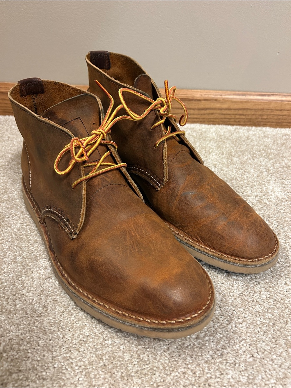 RED WING Heritage Weekender Chukka, Size 9.5D, Copper, Model 3322